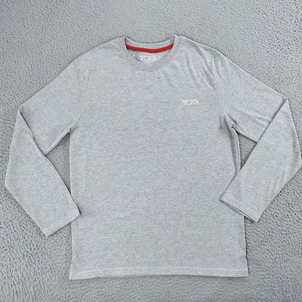 TUMI x Air India Shirt Mens S/M Gray Long Sleeve Crewneck Logo Travel Comfort